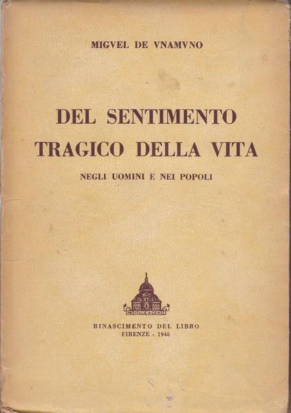 Del sentimento tragico della vita - Miguel de Unamuno - copertina