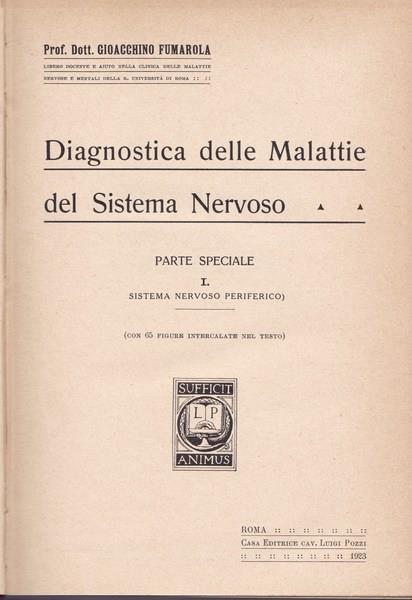 Diagnostica delle malattie del sistema nervoso. Parte speciale. I. II. III - Gioacchino Fumarola - copertina