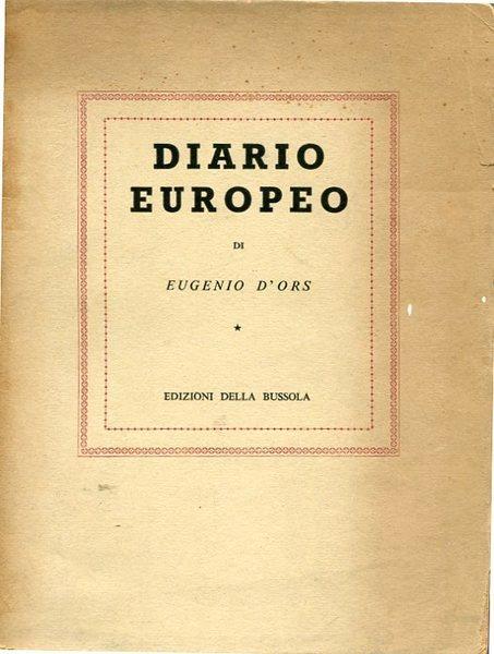 Diario europeo - Eugenio D'Ors - copertina