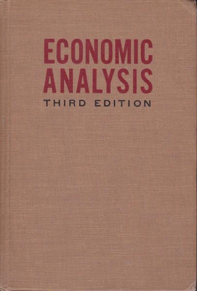 Economic Analysis. Third Edition - Kenneth E. Boulding - copertina