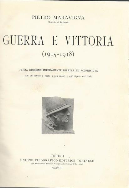 Guerra E Vittoria - Pietro Maravigna - copertina