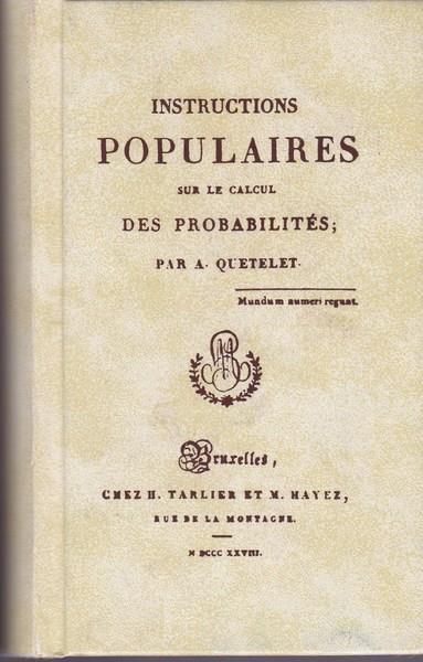 Instructions populaires sur le calcul des probabilites - A. Quetelet - copertina