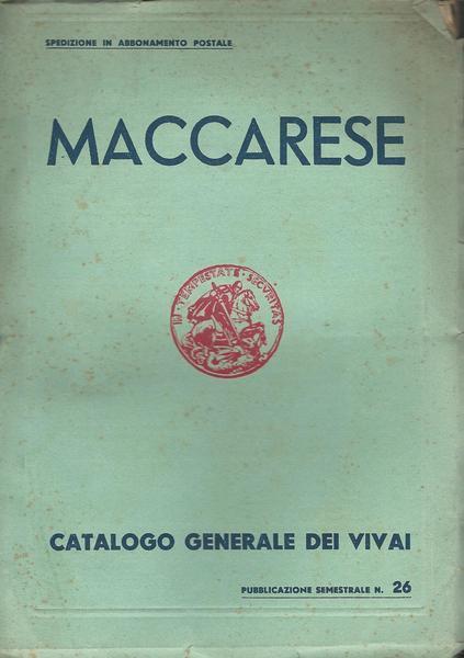 Maccarese Catalogo Generale Dei Vivai - copertina