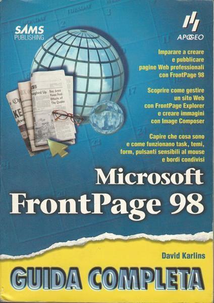 Microsoft Frontpage '98 - David Karlins - copertina