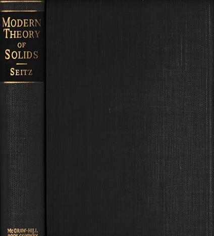 Modern theory of solids - F. Seitz - copertina