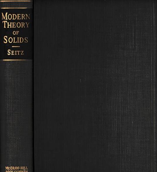Modern theory of solids - F. Seitz - copertina