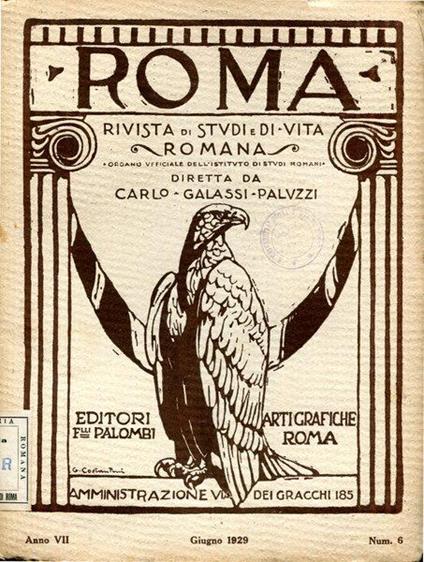 Roma. rivista di studi e di vita romana Anno VII Num. 6 Giugno 1929 - copertina