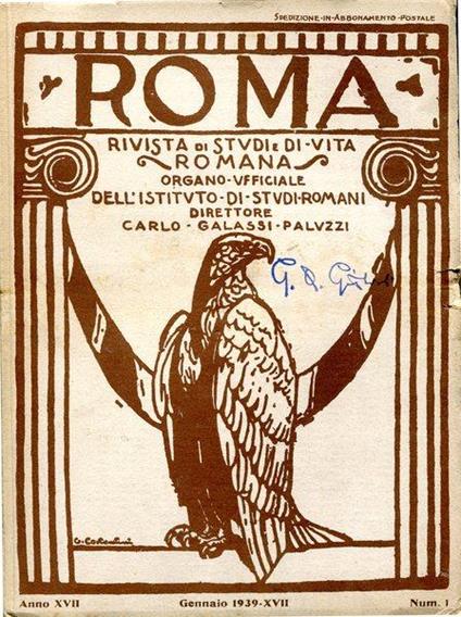 Roma. rivista di studi e di vita romana Anno XVII Num. 1 Gennaio 1929 - copertina