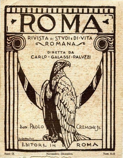 Roma. rivista di studi e di vita romana AnnoIX Num.11-12 Novembre-Dicembre 1929 - copertina