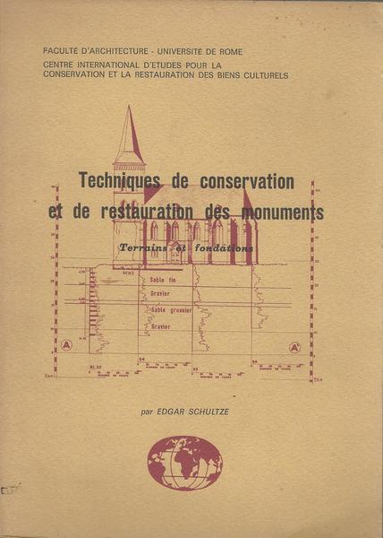 Techniques De Conservation Et De Restauration Des Monuments - Edgar Schulze - copertina