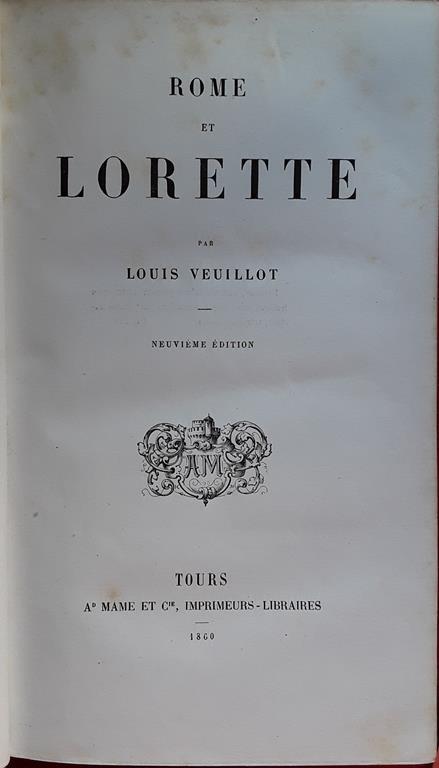 Rome et Lorette - Louis Veuillot - copertina