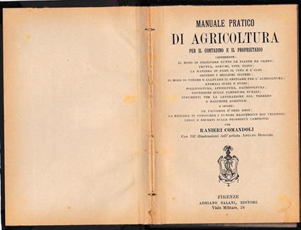 Manuale pratico di agricoltura per il contadino e il proletario - R. Comandoli - copertina