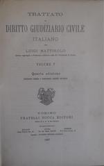 Trattato di Diritto Giudiziario Civile Italiano. Vol. V