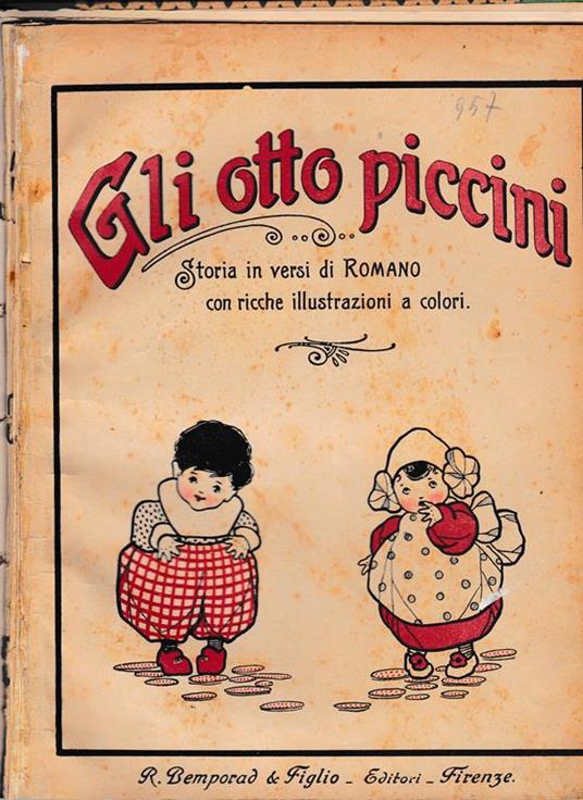 otto piccini. Storia in versi di Romano con ricche illustrazioni a colori - copertina