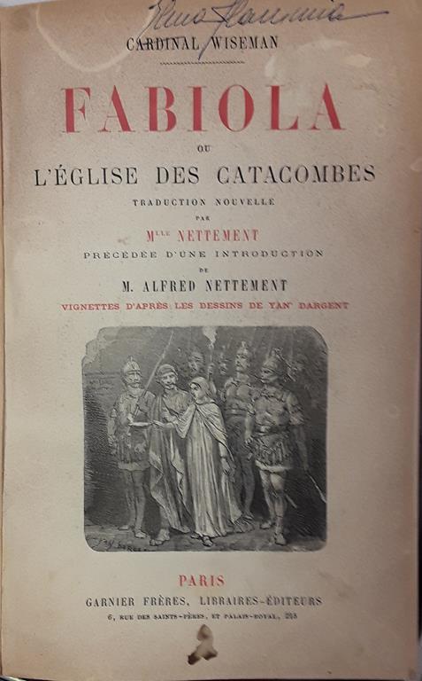 Fabiola ou l'église des catacombes - Nicholas P. Wiseman - copertina