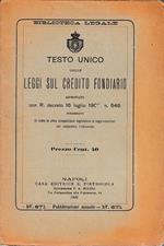 Testo unico delle leggi sul decreto fondiario approvato con R. decreto 16 Luglio 1905 n 646