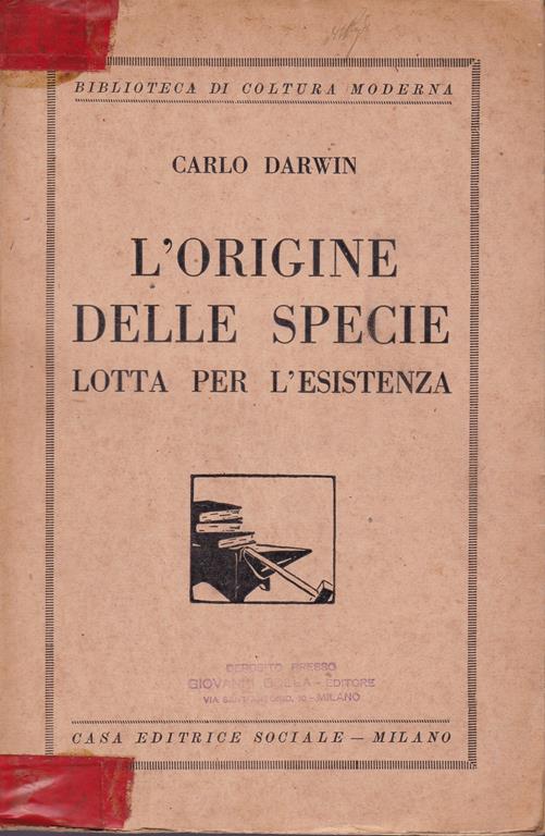 origine delle specie. Lotta per l'esistenza - Charles Darwin - copertina