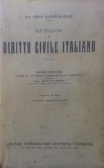 Istituzioni di Diritto civile italiano. Volume primo - parte generale