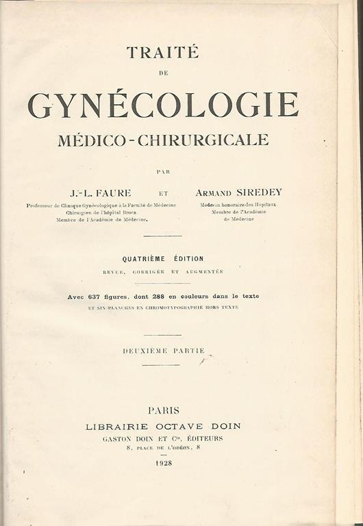 Traité gynécologie médico-chirurgicale - copertina