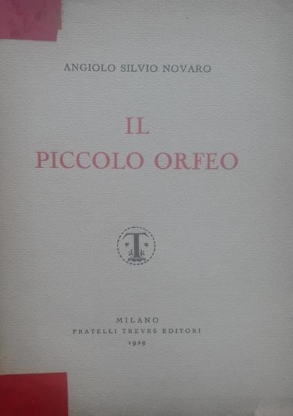 piccolo Orfeo - Angiolo Silvio Novaro - copertina