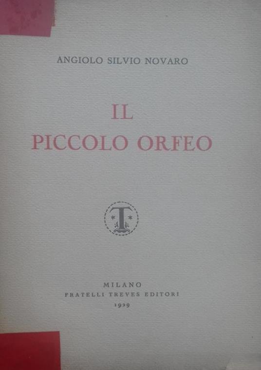 piccolo Orfeo - Angiolo Silvio Novaro - copertina