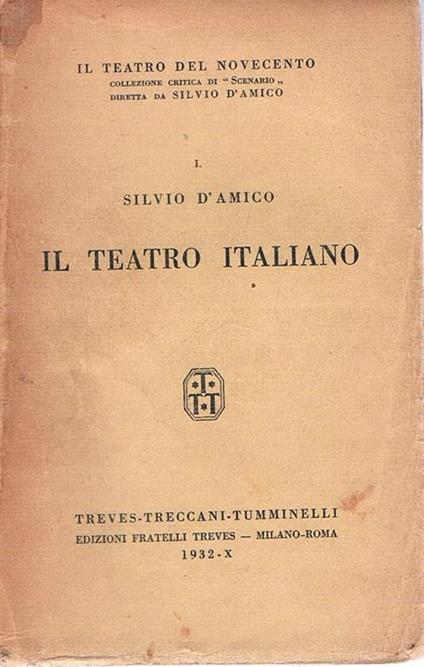 teatro italiano - Silvio D'Amico - copertina