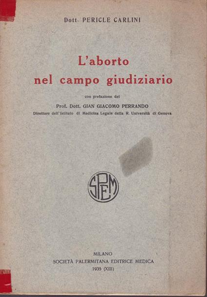 aborto nel campo giudiziario - Paolino Carlini - copertina