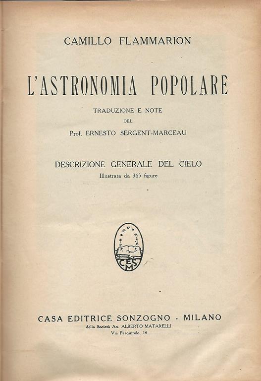 astronomia polare - Camille Flammarion - copertina