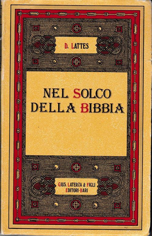 Nel solco della Bibbia - Dante Lattes - copertina