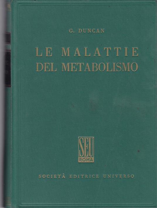 malattie del metabolismo - George Sang Duncan - copertina