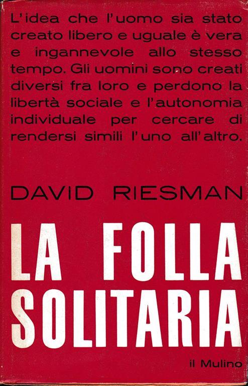 folla solitaria - David Riesman - copertina