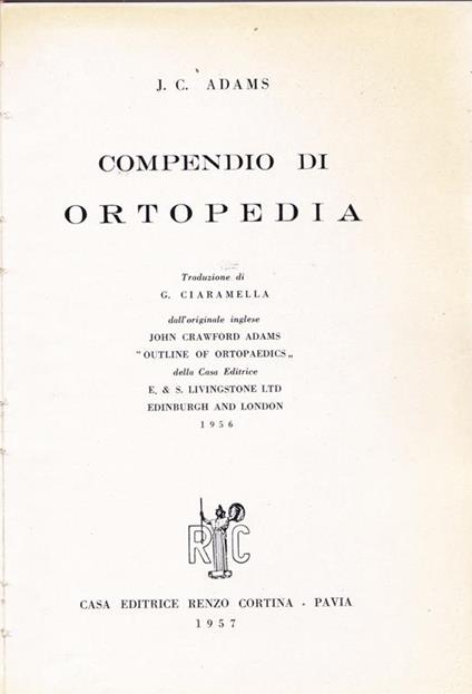 Compendio di ortopedia - copertina