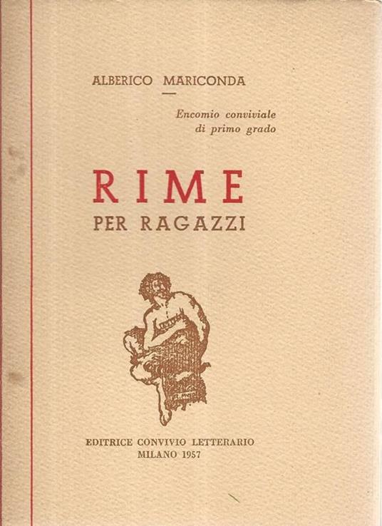 Rime per ragazzi - Alberico Mariconda - copertina