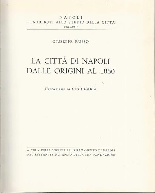 città di Napoli dalle origini al 1860 - Giuseppe Russo - copertina