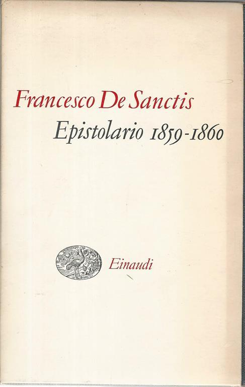Epistolario (1856-1858) - Francesco De Sanctis - copertina