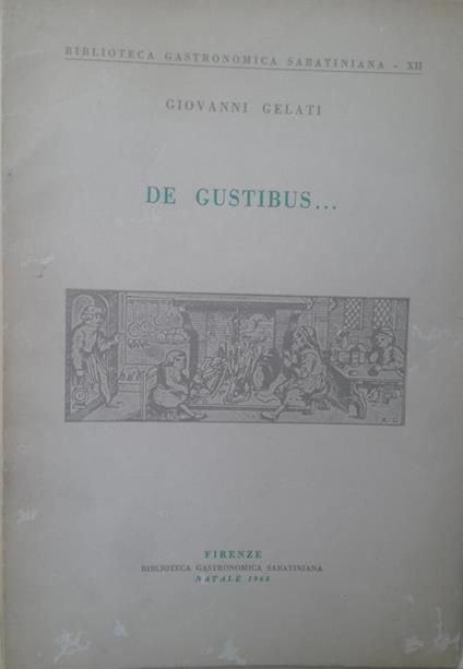 De gustibus - Giovanni Gelati - copertina