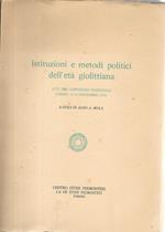 Istituzioni e metodi politici dell'età giolittiana