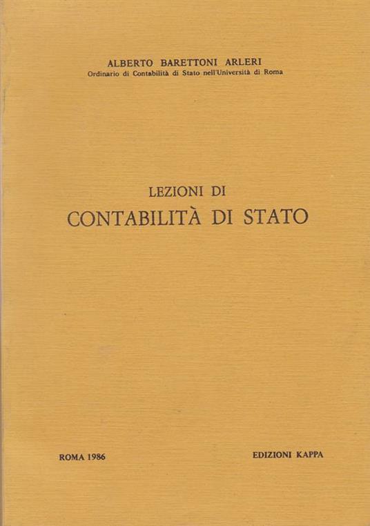 Lezioni di contabilità di Stato - copertina