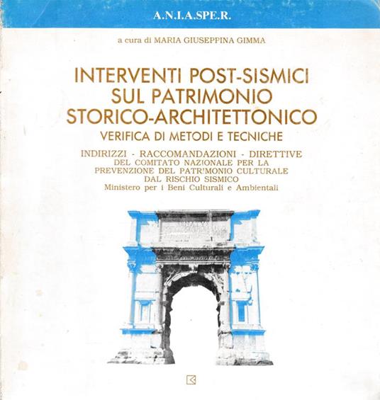 Interventi post-sismici sul patrimonio storico-architettonico - Maria Giuseppina Gimma - copertina