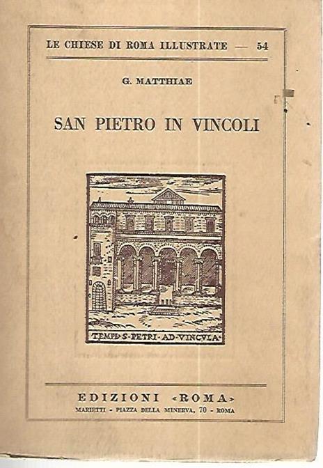 San Pietro in vincoli - Guglielmo Matthiae - copertina