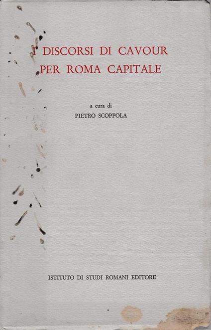 Discorsi di Cavour per Roma capitale - copertina