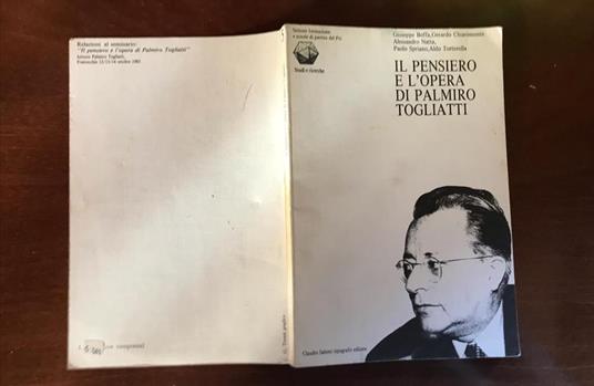 Il pensiero e l'opera di Palmiro Togliatti - copertina