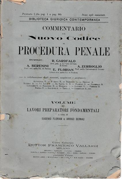 Commentario del Nuovo Codice di procedura penale. Puntata I (da pag. 1 a pag. 80) - copertina