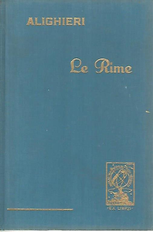 Le rime - Dante Alighieri - copertina