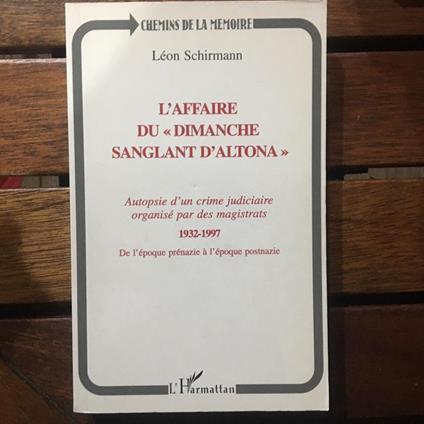 L' affaire du dimanche sanglant d'altona - copertina