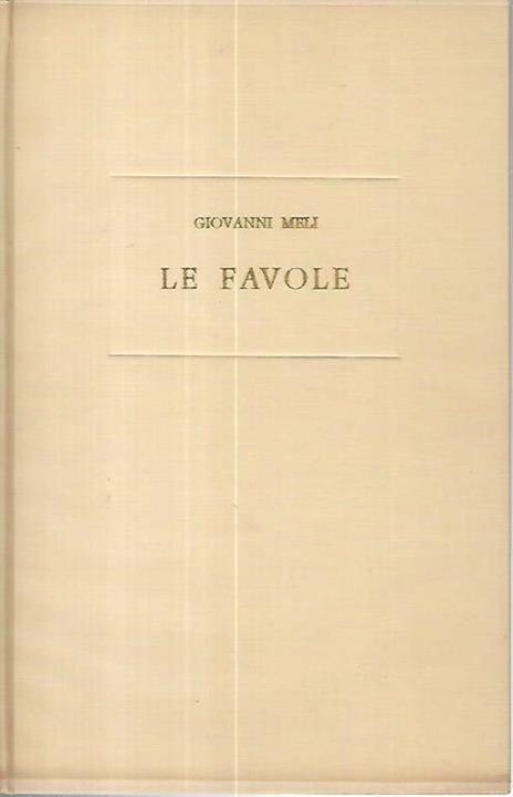 Le favole - Giovanni Meli - copertina