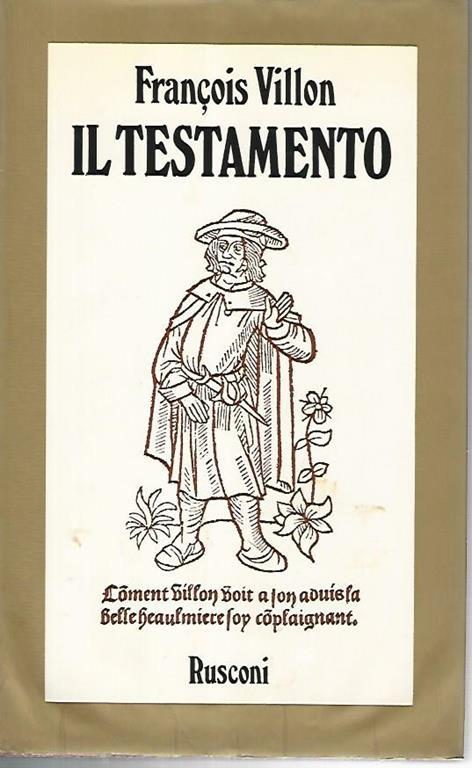 Il testamento - François Villon - copertina