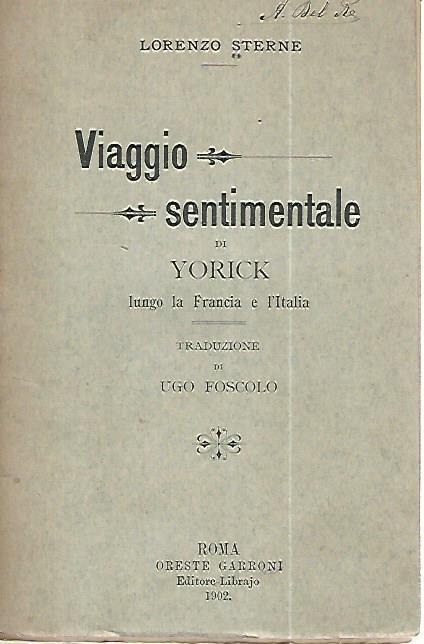 Viaggio sentimentale di Yorick - Laurence Sterne - copertina