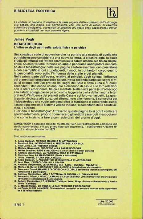 Bioastrologia. L'influsso degli astri sulla salute fisica e psichica - James Vogh - 2