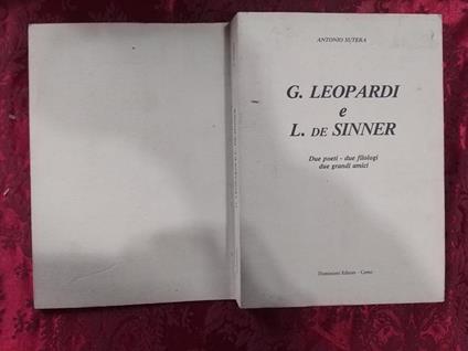 G. Leopardi e L. de Sinner - Antonio Sutera - copertina